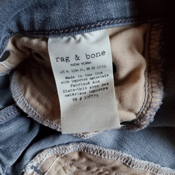 NEW Rag & Bone Everett sz 27 Grey Super Soft Skinny Straight Stretchy Jeans - Picture 5 of 15